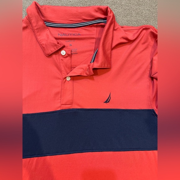 Nautica Color Block Classic Fit Shirt Sporty Design - Picture 11 of 11